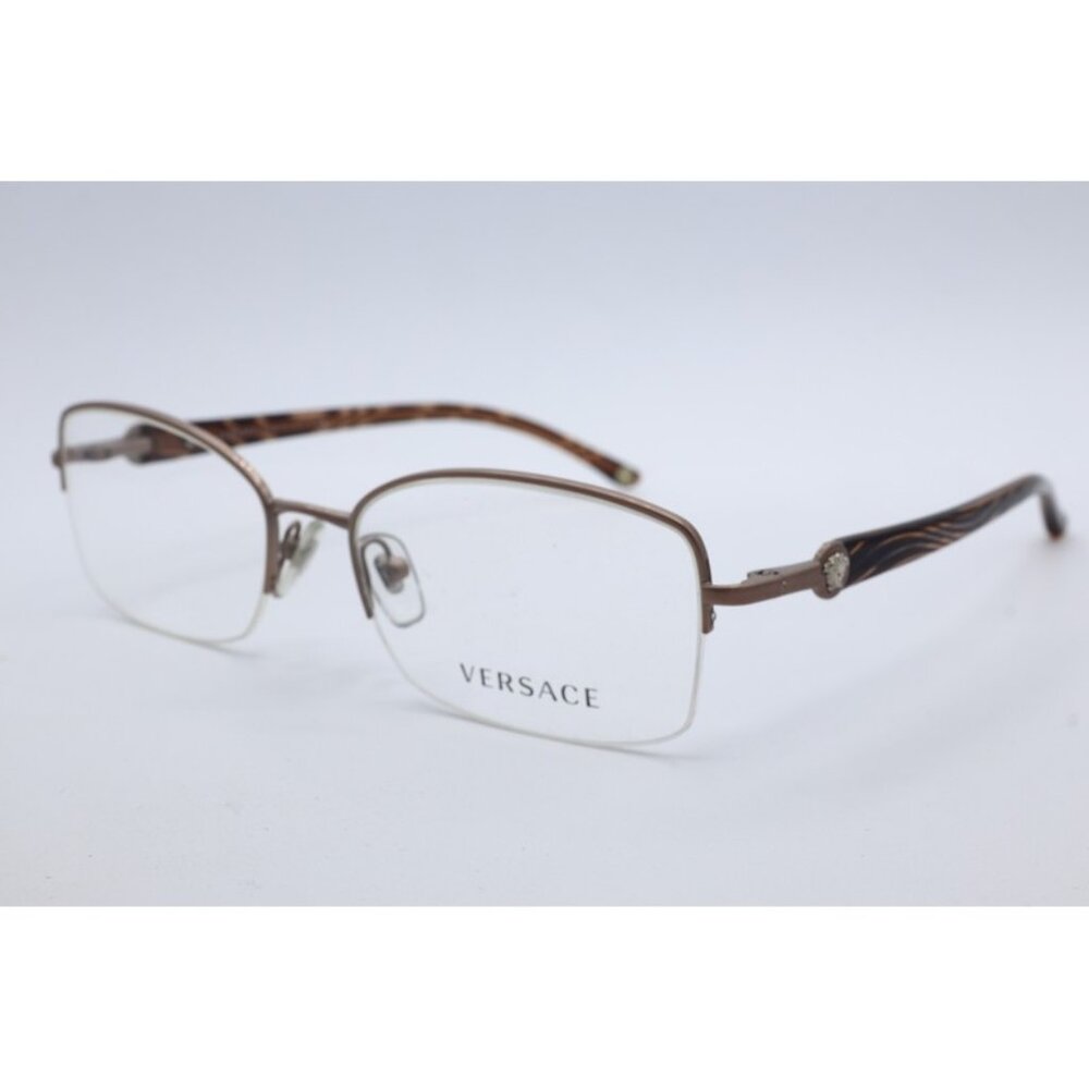 Authentic Versace VE 1193 1259 Metallic Brown Cat Eye Women's Eyeglasses 53mm
